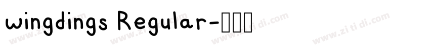 wingdings Regular字体转换